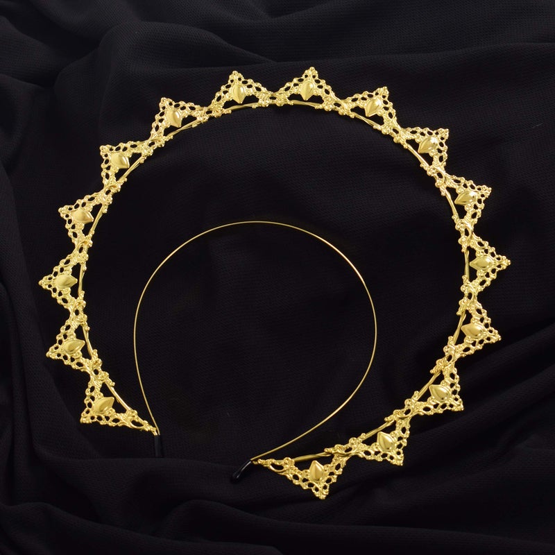 BLESSUME Halo Crown Mary Goddess Headband Women's Halloween Costume Goddess Headpiece (Style 7) - Image 5
